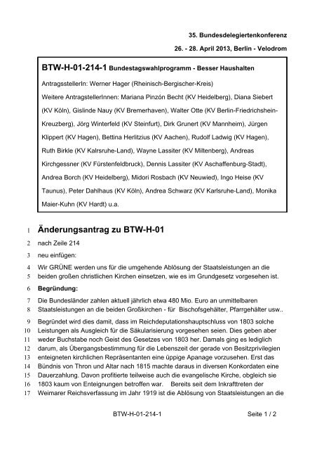 35. Ordentliche Bundesdelegiertenkonferenz 26.