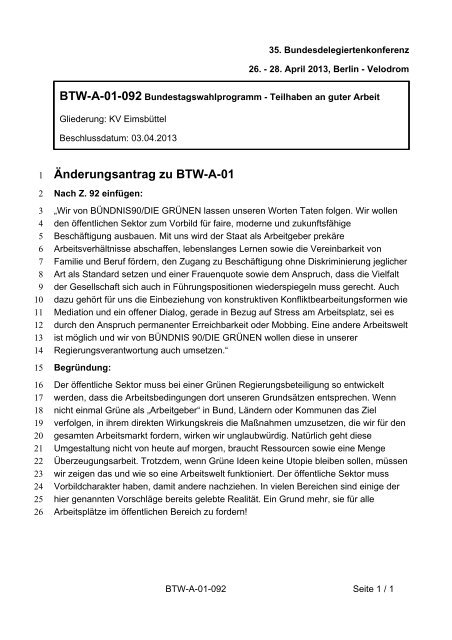 35. Ordentliche Bundesdelegiertenkonferenz 26.