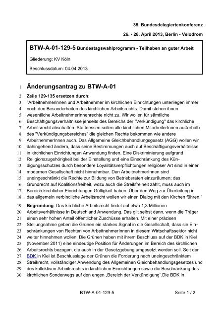 35. Ordentliche Bundesdelegiertenkonferenz 26.