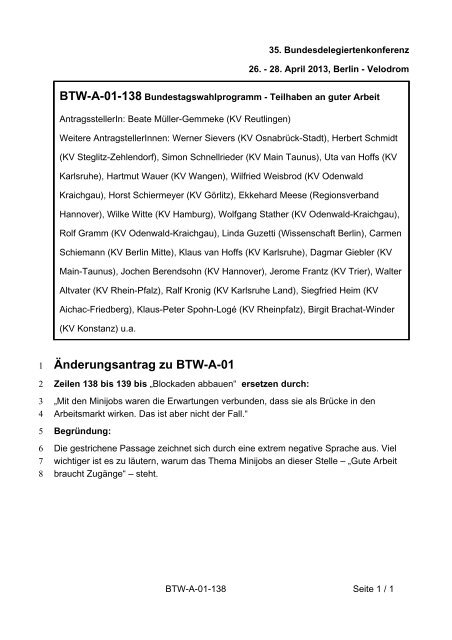 35. Ordentliche Bundesdelegiertenkonferenz 26.