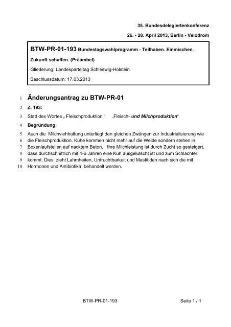 35. Ordentliche Bundesdelegiertenkonferenz 26.