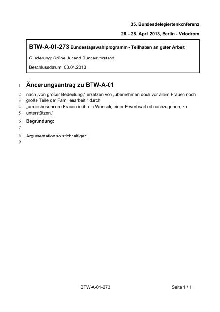 35. Ordentliche Bundesdelegiertenkonferenz 26.