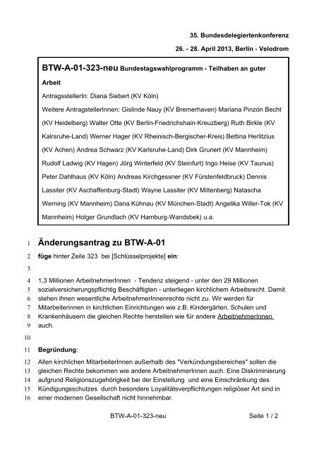 35. Ordentliche Bundesdelegiertenkonferenz 26.