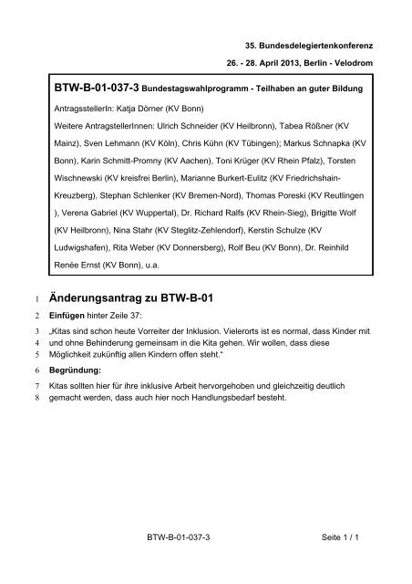 35. Ordentliche Bundesdelegiertenkonferenz 26.