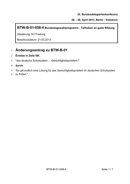 35. Ordentliche Bundesdelegiertenkonferenz 26.