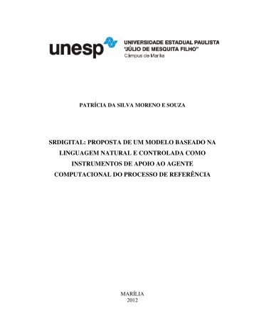 srdigital: proposta de um modelo baseado na linguagem natural e ...