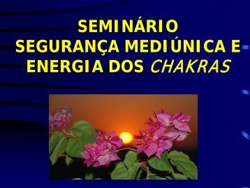 Seminário - Segurança Mediúnica e Energia dos Chakras - Espiritizar