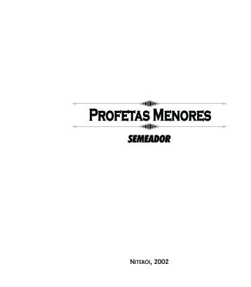 Profetas Menores - Jesusparaomundo.com.br