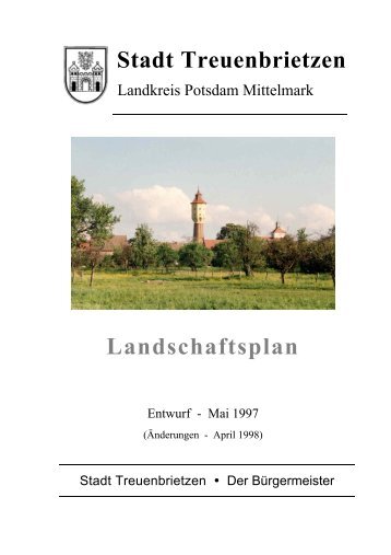 Landschaftsplan - Berichtsband - Treuenbrietzen