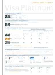 Kartenantrag für Ihre Visa Platinum