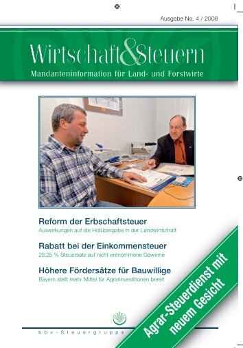 Wirtschaft & Steuern IV-2008 - bbv-Beratungsdienst GmbH