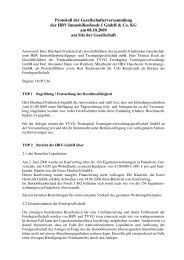 Protokoll der Gesellschafterversammlung der ... - Treukapital GmbH