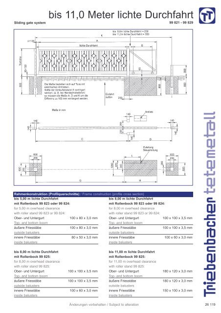 Schiebetorsysteme - Triebenbacher