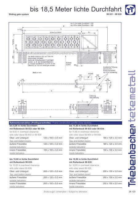 Schiebetorsysteme - Triebenbacher