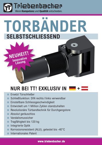 selbstschliessend torbänder - Triebenbacher