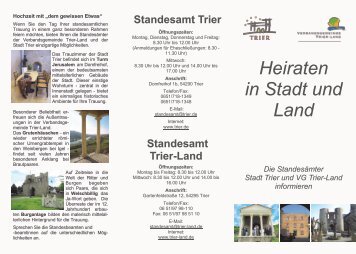 Heiraten in Stadt und Land - Verbandsgemeinde Trier-Land