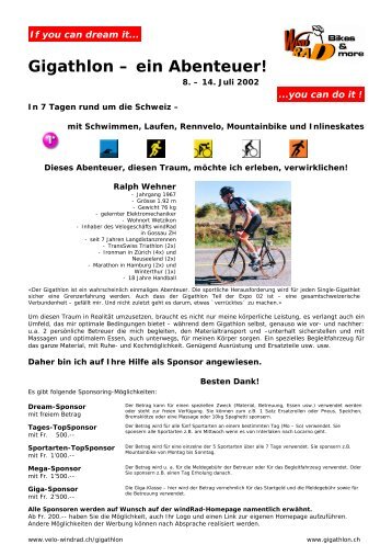 Gigathlon – ein Abenteuer!