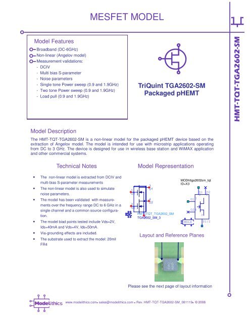 MESFET MODEL