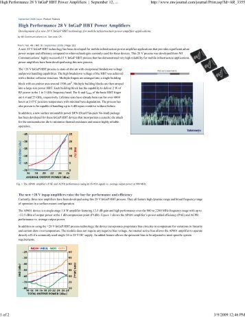 High Performance 28 V InGaP... - TriQuint Semiconductor