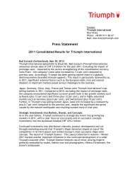 Press Statement Global Turnover 2011 - Triumph International