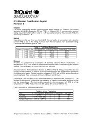 G16 Element Qualification Report Revision 2 PDF - TriQuint