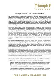 Triumph Essence - The Luxury Collection - Triumph International
