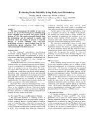 Evaluating Device Reliability Using Wafer-level Methodology