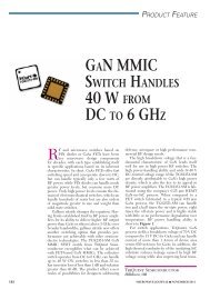 GaN MMIC Switch Handles 40 W from DC - TriQuint Semiconductor