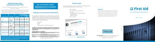 Safety Distances Guide - First Aid - Troax