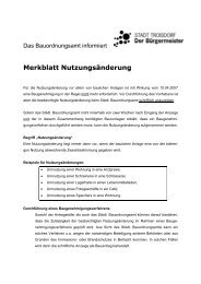 Merkblatt Nutzungsänderung - Stadt Troisdorf