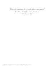 Tabelas de conjugaç˜ao de verbos irregulares portugueses