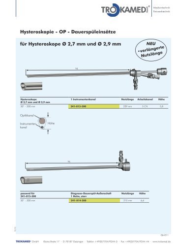 06-011 Hysteroskopie verlangerte Nutzlängen - Trokamed GmbH
