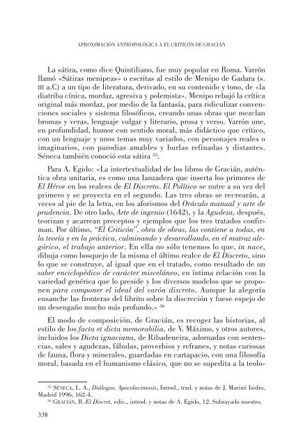 aproximación antropológica a el criticón, de gracián - Revista ...