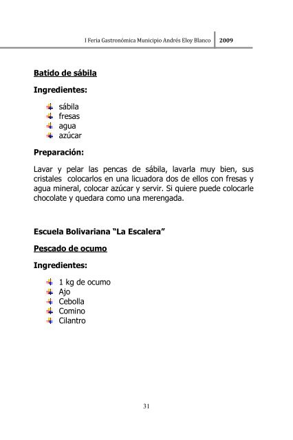 I feria gastronómica recetario - Secretaría Ejecutiva de Educación ...