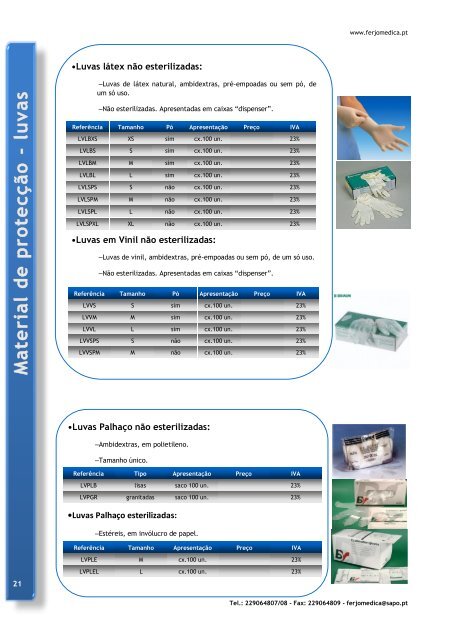 FERJOMÉDICA Equipamentos e Material Médico Lda. Catálogo 2012