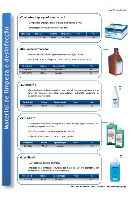 FERJOMÉDICA Equipamentos e Material Médico Lda. Catálogo 2012