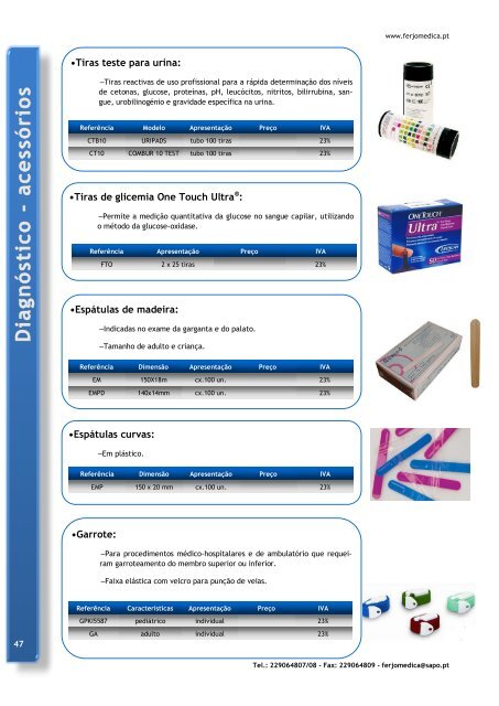 FERJOMÉDICA Equipamentos e Material Médico Lda. Catálogo 2012