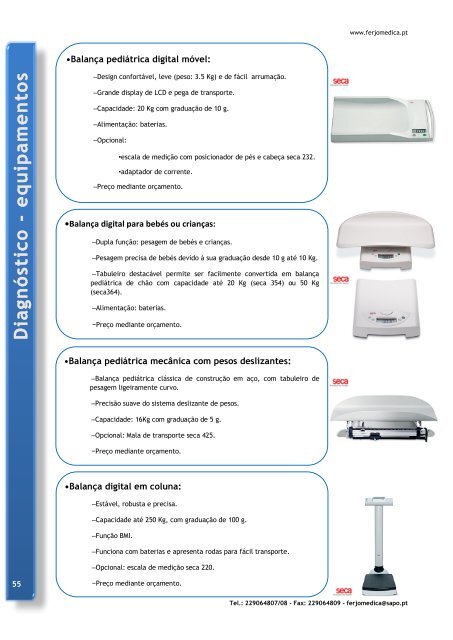 FERJOMÉDICA Equipamentos e Material Médico Lda. Catálogo 2012