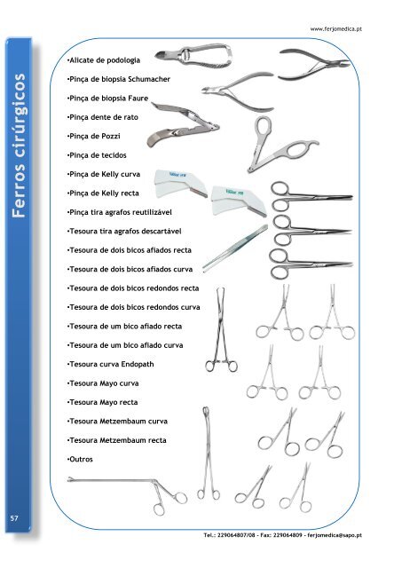 FERJOMÉDICA Equipamentos e Material Médico Lda. Catálogo 2012