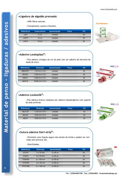 FERJOMÉDICA Equipamentos e Material Médico Lda. Catálogo 2012