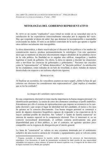 mitologías del gobierno representativo [pdf] - Luis Emilio Recabarren