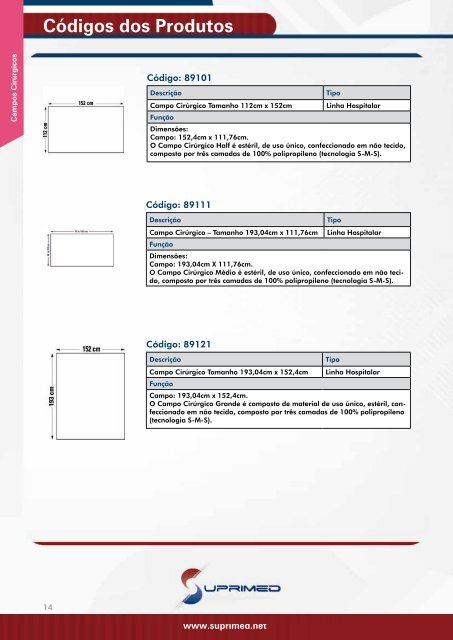 Catálogo de Produtos - Suprimed