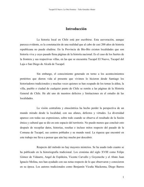 Introducción - Municipalidad de Tucapel