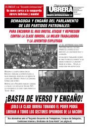 b a s ta de verso y engaño! - Democracia Obrera