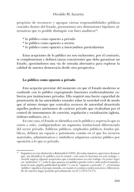 La democracia y los vaivenes dee los público-estatal. - Sociedad ...