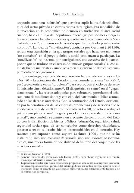 La democracia y los vaivenes dee los público-estatal. - Sociedad ...