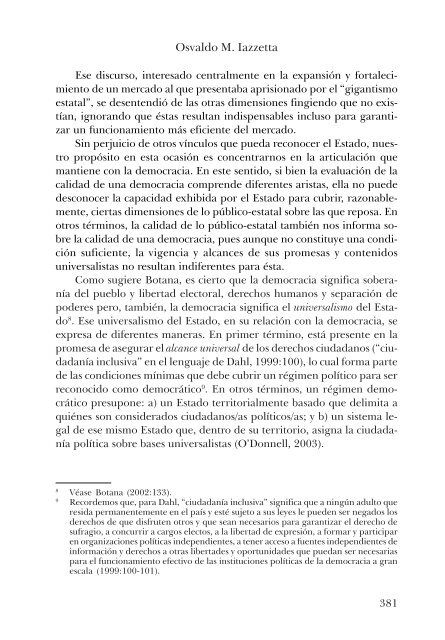 La democracia y los vaivenes dee los público-estatal. - Sociedad ...