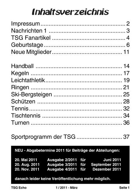 Wer hat Lust, Hüttenaufsicht in Unterjoch zu ... - TSG Augsburg