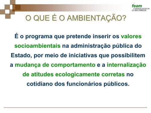 Projeto AMBIENTAÇÃO: Educação Ambiental em Prédios do ...