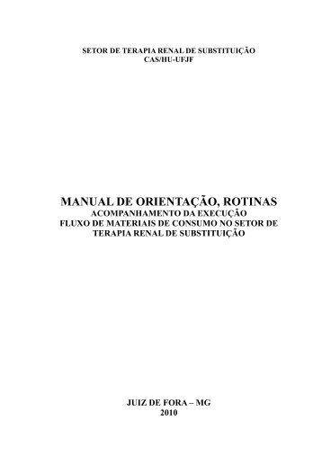 MANUAL DE ORIENTAÇÃO, ROTINAS